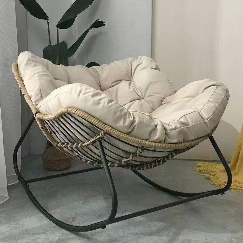 Indoor Woven Rocking Chair, Lazy Lounge Chair for Bedroom and Living Room Waverit