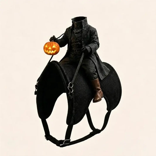 Headless Horseman Pet Halloween Costume – Spooky 3D Rider Outfit for Small Dogs & Cats Waverit