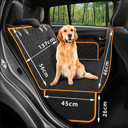 Hard Bottom Dog Back Car Seat Cover , Extender seat platform for dogs - For Muddy Pets Waverit