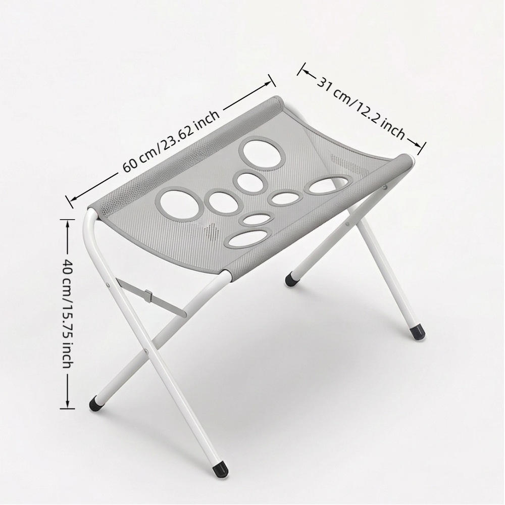 Portable Foldable Hands Free Stainless Steel Frame Breathable Mesh Support Pet Shower Rack Cat Dog Bathing Stand for Bathing Waverit