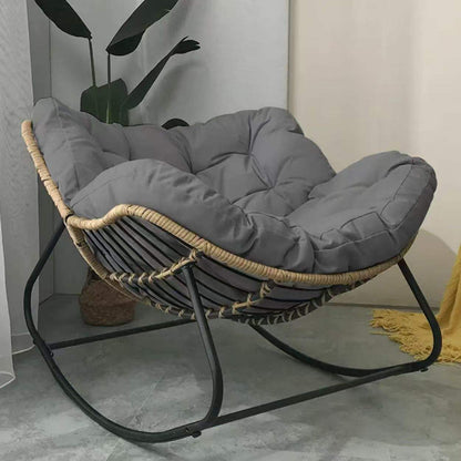 Indoor Woven Rocking Chair, Lazy Lounge Chair for Bedroom and Living Room Waverit