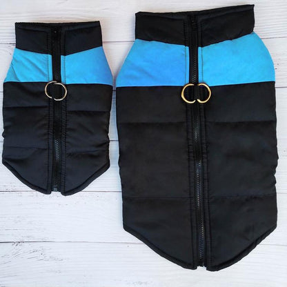 Dog Coat with Harness Clip – Padded Winter Dog Vest Jacket with D-Ring Leash Attachment Waverit