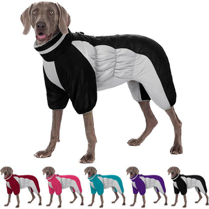 Reflective Dog Coat – Waterproof High Neck Winter Jacket with Harness Opening & Full Coverage Waverit