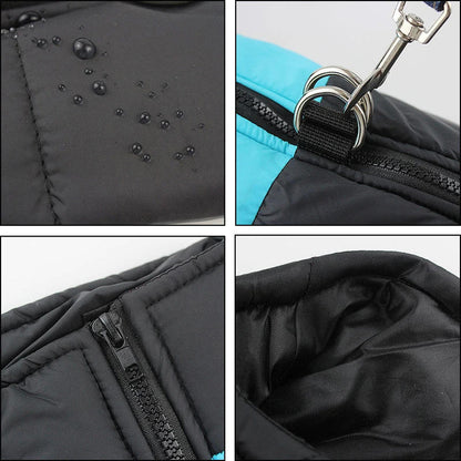 Dog Coat with Harness Clip – Padded Winter Dog Vest Jacket with D-Ring Leash Attachment Waverit