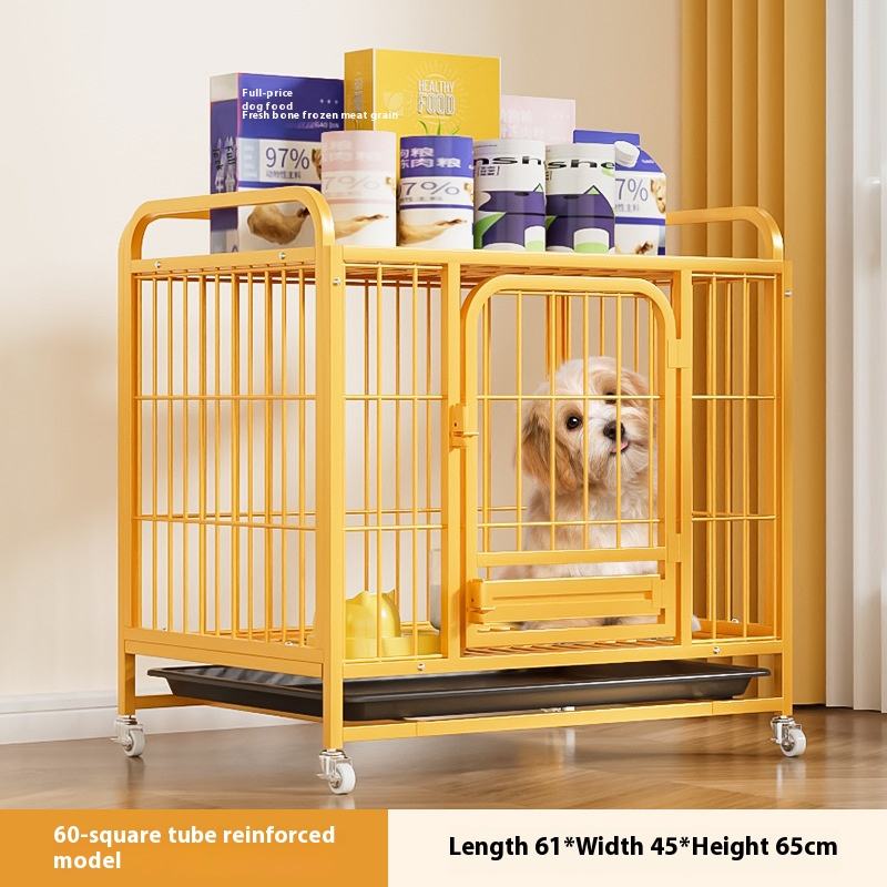 Heavy Duty Indestructible Dog Crate Kennel Metal Double Door with Wheels Small Medium Large Dog House Waverit
