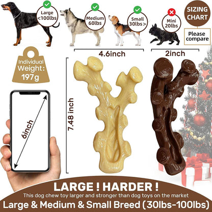 2 Pack Dog Chew Toys for Aggressive Chewers Boredom and Stimulating Best Dog Toys Waverit