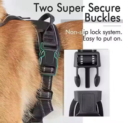 Reflective Dog Harness Breathable Luxury Dog Harness and Leash Set Durable Tactical No Pull Dog Harness Vest Waverit