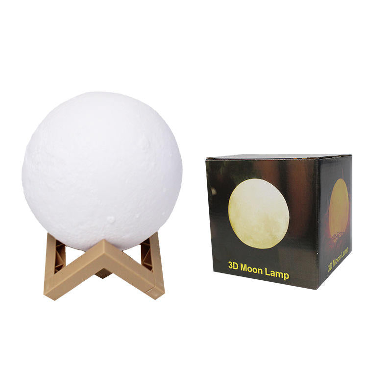 Hot Selling Light 3D Printing Moon Lamp for Children 8cm for Table, Bedroom Light Beside Table Light Waverit