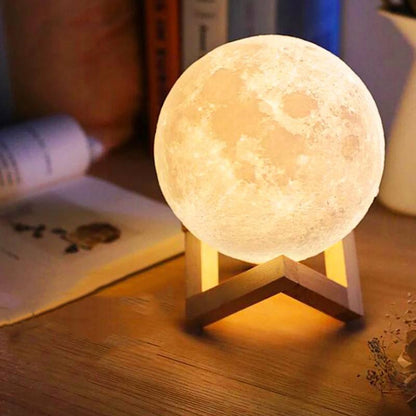 Hot Selling Light 3D Printing Moon Lamp for Children 8cm for Table, Bedroom Light Beside Table Light Waverit