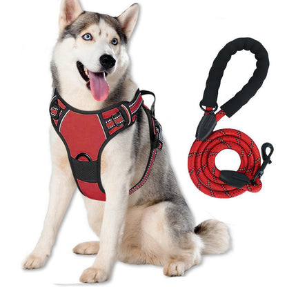 No Pull Dog Harness – Reflective Breathable Adjustable Vest for Walking & Training Waverit