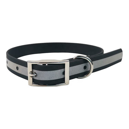 Waterproof Reflective PVC Coated Dog Collar Solid Pattern with Lace Decoration Waverit